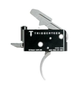 TriggerTech AR15 Adaptable Curved Trigger 2 Stage Adjustable Stainless Steel/Black