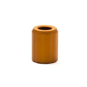 Orange metal nozzle on white background