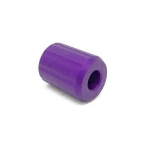 Purple cylindrical rubber spacer with hole