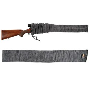 Gun in protective gray sleeve cover