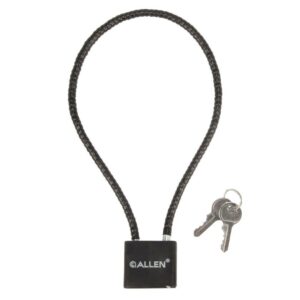 Black cable lock with two keys