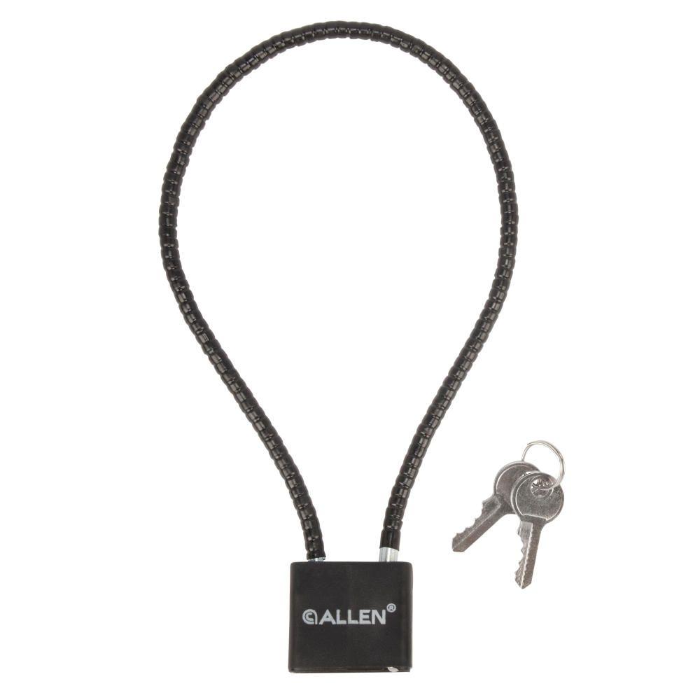 Black cable lock with two keys