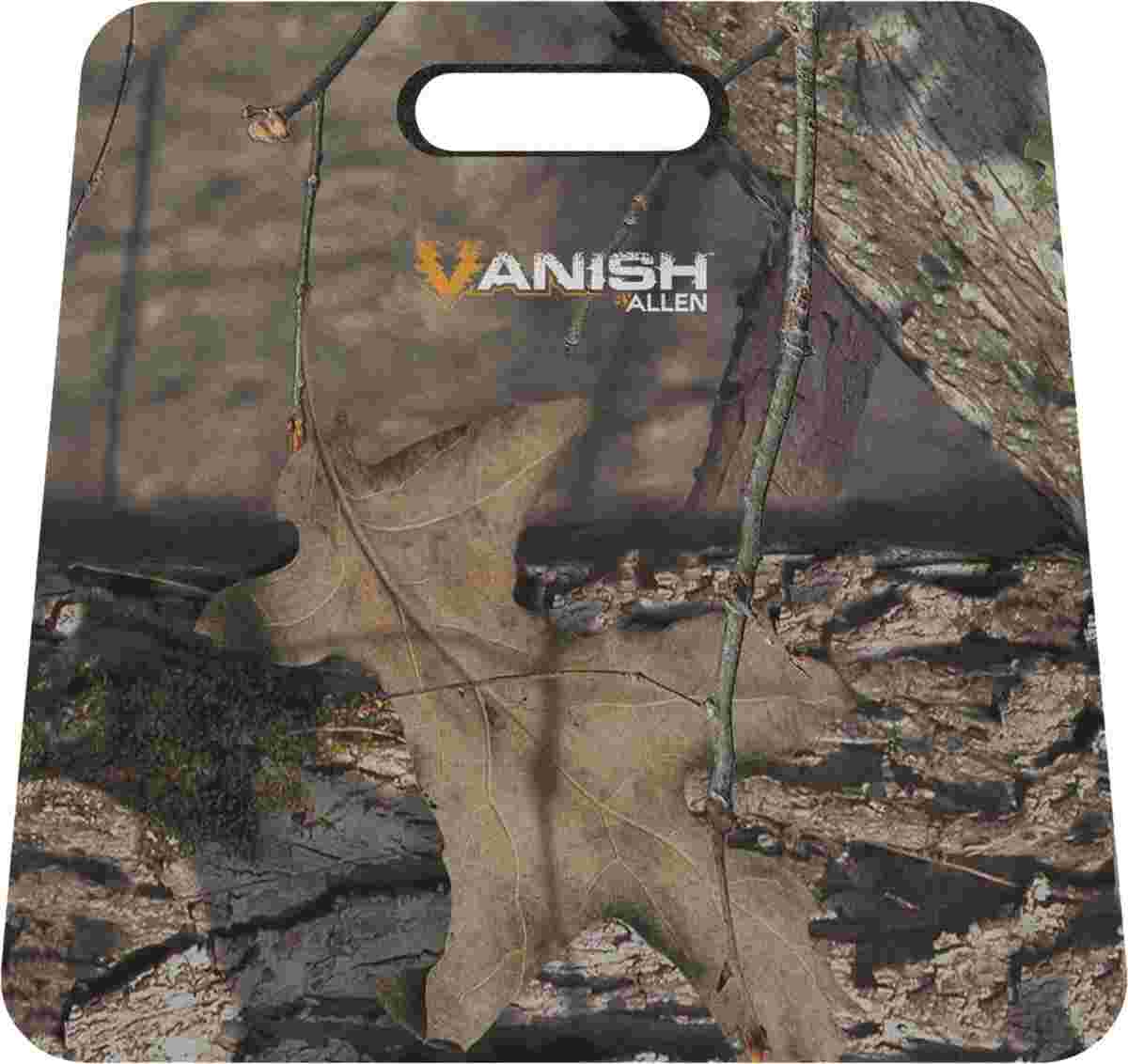Camouflage seat with Vanish Allen logo