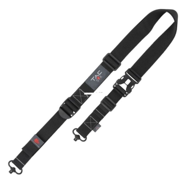 Black adjustable tactical rifle sling strap