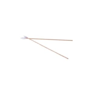 Two disposable wooden coffee stirrers