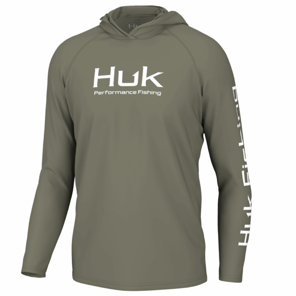 Huk Performance Fishing hoodie in olive green