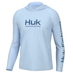 Light blue Huk fishing hoodie