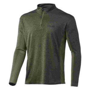 Green long sleeve quarter zip shirt