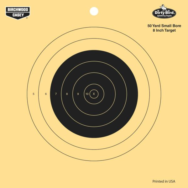 50-yard shooting target for small bore rifles.