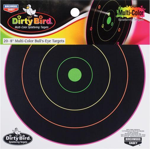 Multi-color bullseye shooting target, Birchwood Casey
