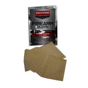 Firearm cleaning cloth for rust removal.