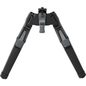 Foldable black bipod for rifles
