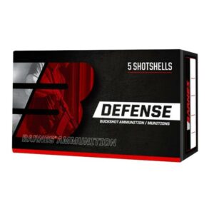 Barnes Defense 5 shotshells buckshot ammunition box