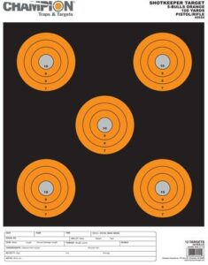 Orange shooting targets for pistol and rifle practice.