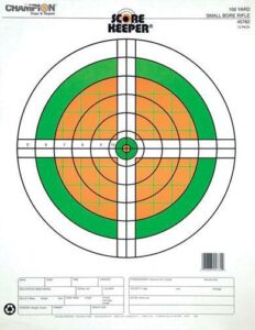 Target with green and orange concentric circles.