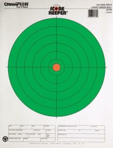 Champion Scorekeeper Targets Fluorescent Orange & Green Bull - 100 yd. Rifle 12/Pack
