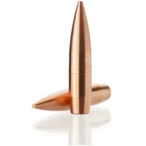 Copper bullets on white background