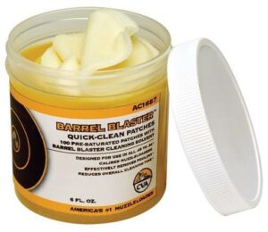 Barrel Blaster cleaning patches in a jar.