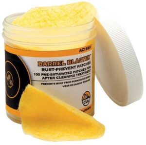Barrel Blaster rust-prevent patches jar and pad