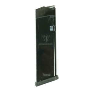 9mm pistol magazine standing upright