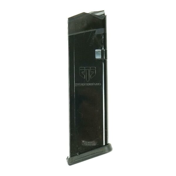 9mm pistol magazine standing upright