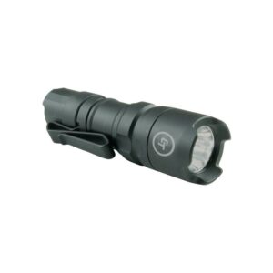 Black LED tactical flashlight with clip