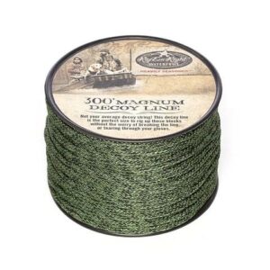 Green camouflage decoy line spool, 300 feet length.