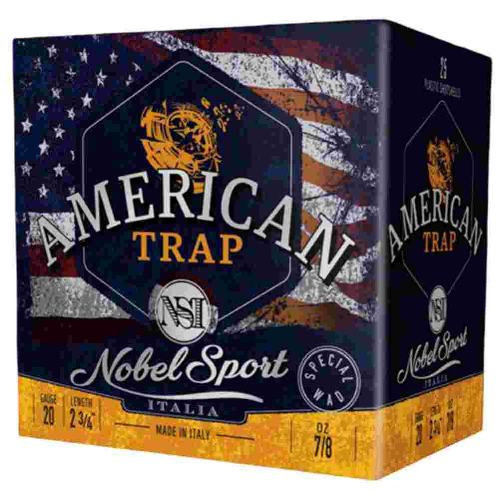 American Trap Nobelsport shotgun shells box