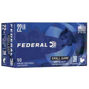 Federal .22LR small game rimfire cartridges box