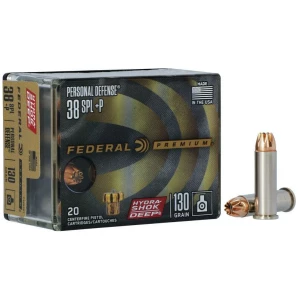 Federal Premium ammunition box with bullets displayed.
