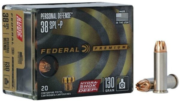 Federal Premium ammunition box with bullets displayed.