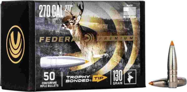 Federal Premium .270 caliber rifle bullets box