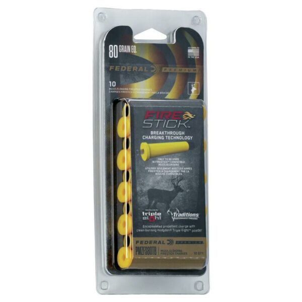 Firestick muzzleloading charge pack, Federal Premium, 80 grain.