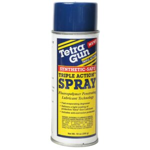 Tetra Gun spray lubricant can with blue cap.