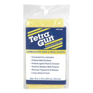 Tetra Gun cloth for cleaning and polishing firearms.