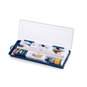 Chimney cleaning kit with tools and cleaning supplies.