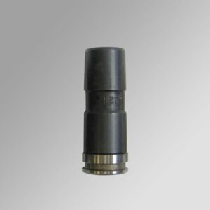 Black cylindrical mechanical part close-up