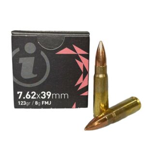 7.62x39mm ammunition box and bullets