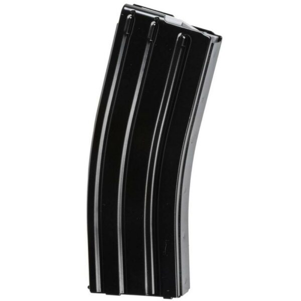 Black firearm magazine for ammunition storage