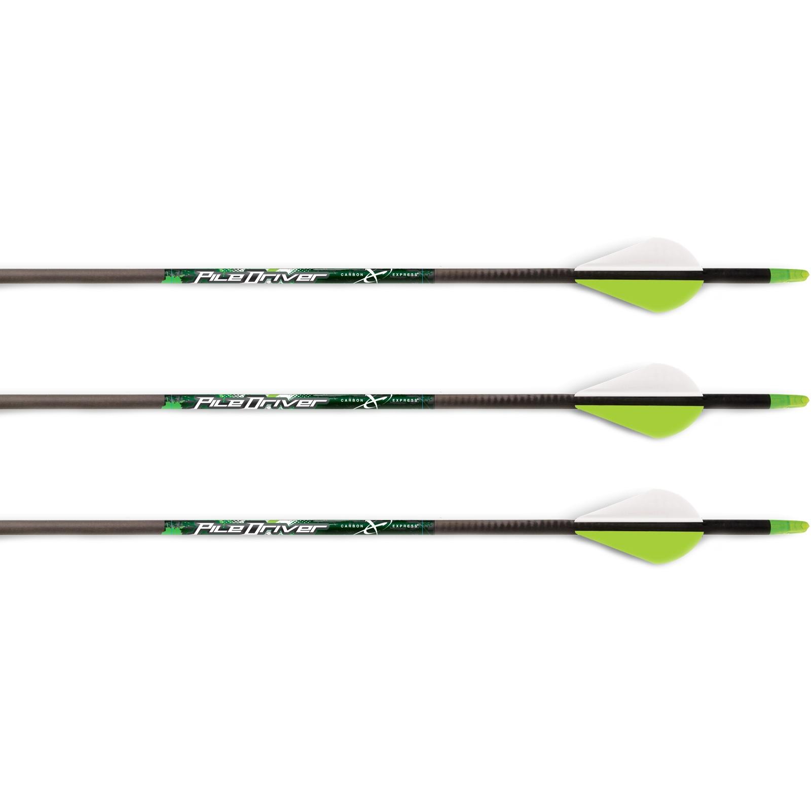 Carbon Express PileDriver Crossbow Bolts 20" - 3pk Lighted Nock