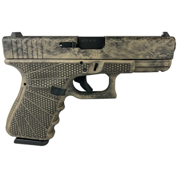 Patterned handgun with unique design.