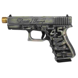 Customized Glock pistol with engraved designs