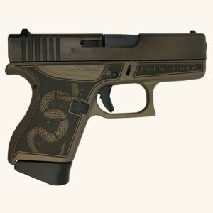 Custom engraved pistol with snake design