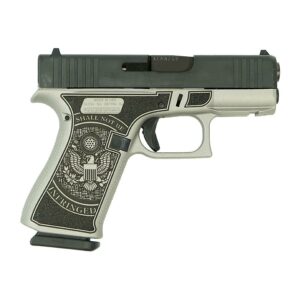 Decorative handgun with engraved eagle design