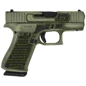 Decorative handgun with Bill of Rights engraving.