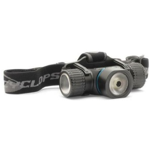 Black headlamp with adjustable strap