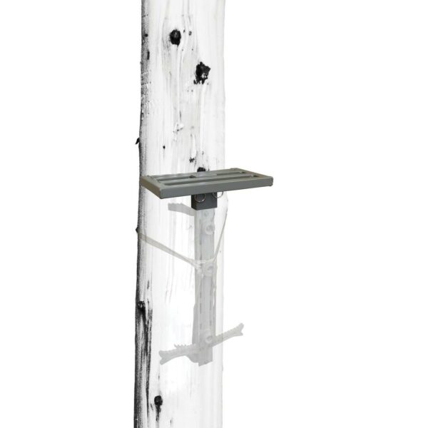 Cable pulley attached to wooden pole.