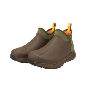 Brown waterproof slip-on gardening boots