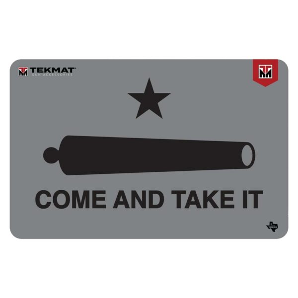 Gray mat: cannon, star, 'Come and Take It'.