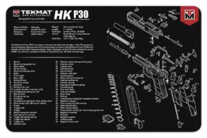 Exploded view of HK P30 firearm parts